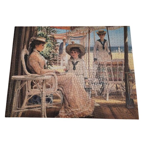 Vintage 1500 Piece Past Impressions Intimate Moment Beach Scene Jigsaw Puzzle - Picture 4 of 12